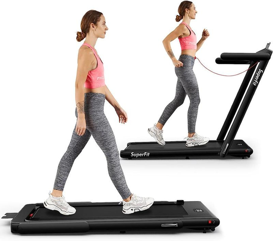 Giantex-Walking Pad / 2 in 1 Folding Treadmill, under Desk Electric Treadmill, Installation-Free with Remote Control, LED Display, Portable Walking Jogging for Home Office