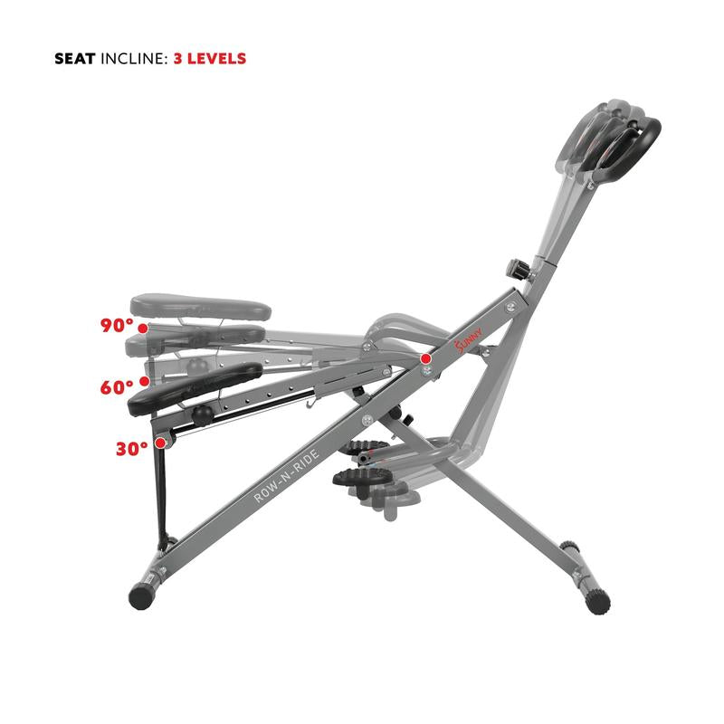 Sunny Health & Fitness Squat Assist Row-N-Ride Trainer for Glutes Workout