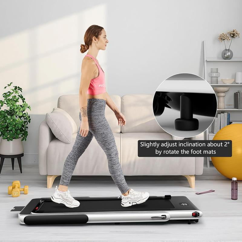 Giantex-Walking Pad / 2 in 1 Folding Treadmill, under Desk Electric Treadmill, Installation-Free with Remote Control, LED Display, Portable Walking Jogging for Home Office