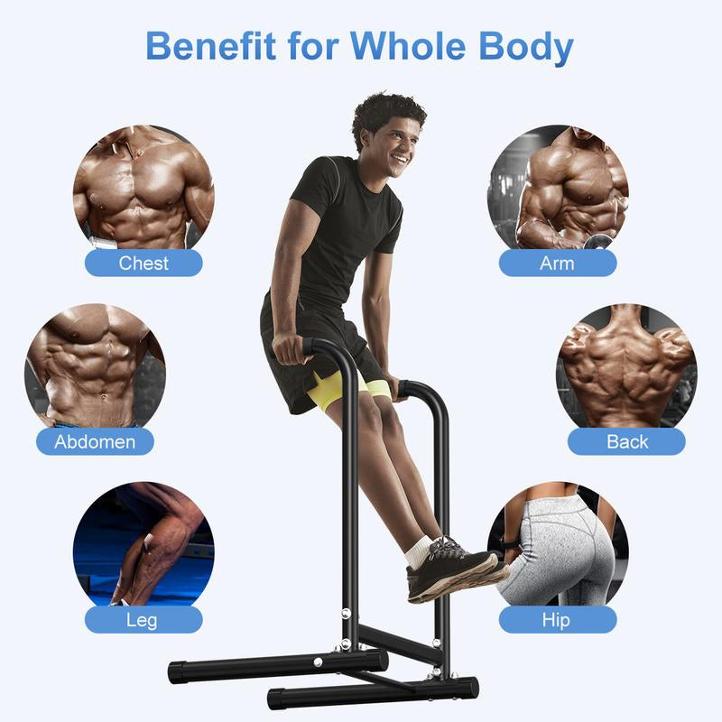 Relife Sports Dip Station Functional Heavy Duty Dip Stands Fitness Workout Dip Bar Station Stabilizer Parallette Push up Stand